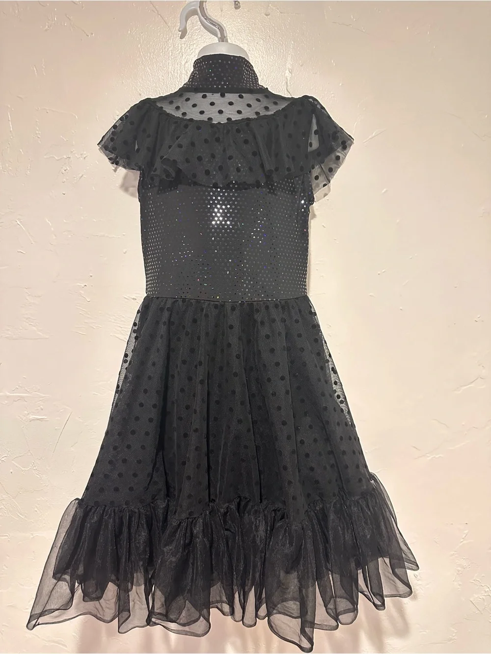 A Wish Come True Black Polka Dot Tulle Dance Costume Dress Goo Goo Muck